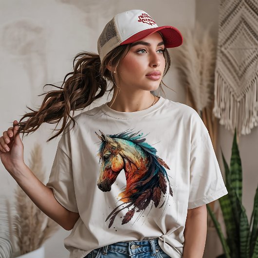 羽根のある美しい馬 Tシャツ