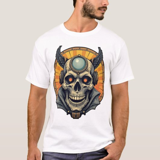 羽根の生えたドクロ Tシャツ (正面)
