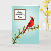 羽根の生えた鳥の母の日カード カード (黄色い花)