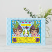 羽根の鳥_フラットカード7"x5" (スタンド正面)