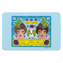 羽根の鳥_フレキシブル磁石6"x4" マグネット