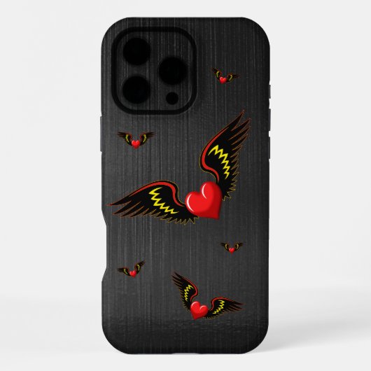 羽根を持つハート iPhoneケース (裏面)