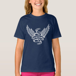 羽根を持つヴィンテージハート Tシャツ