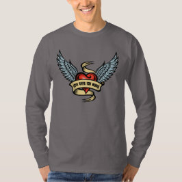 羽根を持つヴィンテージ ハート Tシャツ