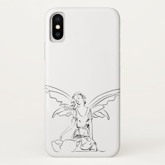 羽根を持つ妖精の座像... Case-Mate iPhoneケース (裏面)
