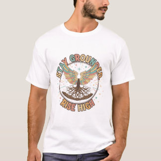 羽根を持つ最高のスピリチュアルな生命の樹Tシャツ Tシャツ