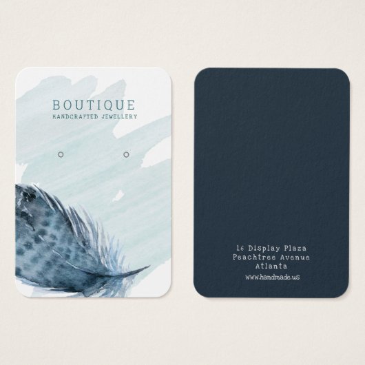 羽根付きブラシ付き水カラーイヤリングディスプレイ (正面&裏面)