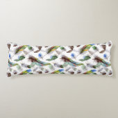 羽根水の色パターン ボディピロー (正面)