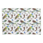 羽根水の色パターン 枕カバー (正面)