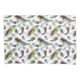 羽根水の色パターン 枕カバー