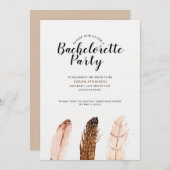 羽根水カラーバチェロレッテ招待状 招待状 (正面/裏面)