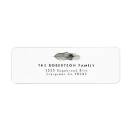 羽根水カラー住所 シール