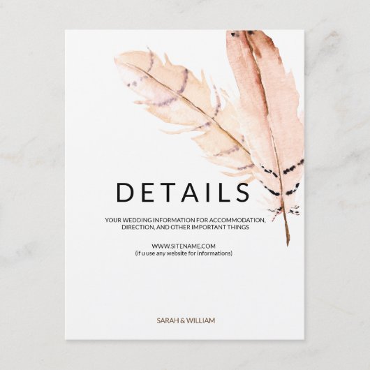 羽根水色情報カード エンクロージャーカード (正面)