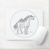 羽根馬 🐴 マウスパッド (マウス)