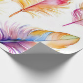 羽毛お洒落コラージュ ラッピングペーパー (角)