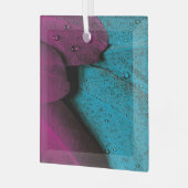 羽毛が濡れている ガラスオーナメント (正面左)