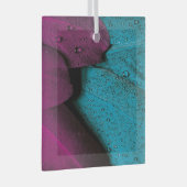 羽毛が濡れている ガラスオーナメント (正面右)