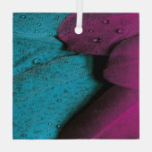 羽毛が濡れている ガラスオーナメント (裏面)