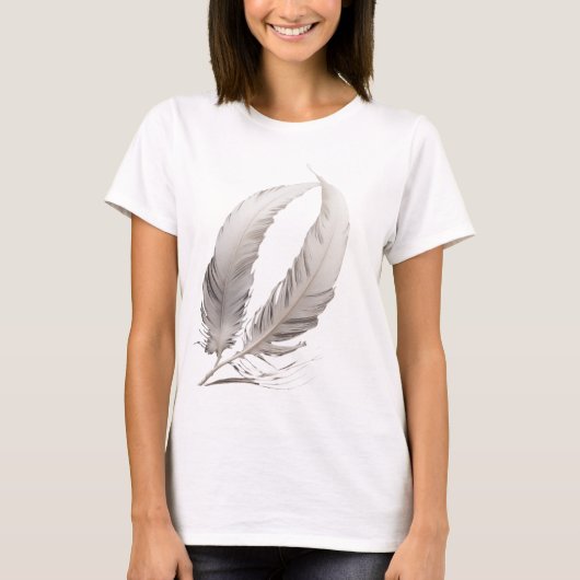 羽毛が繊細なミュージカルに変わる Tシャツ (正面)