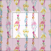 羽毛とビーズ水彩芸術織物 ファブリック (タイル)