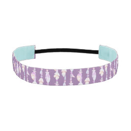 羽毛とビーズ紫色のヘアバンド アスレチックヘッドバンド