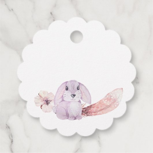 羽毛と花のリース フェイバータグ (裏面)