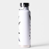 羽毛と花 ウォーターボトル (右面)