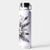 羽毛と花 ウォーターボトル (背面)