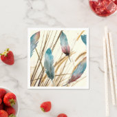 羽毛と草 スタンダードカクテルナプキン (インサイチュ)