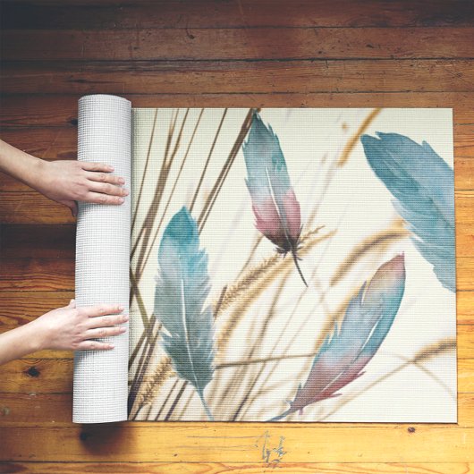 羽毛と草 ヨガマット