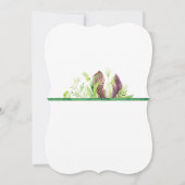 羽毛と葉ボホブライダルシャワーの招待 招待状 (裏面)