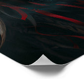 羽毛と赤いポスター付き茶色のシャーマンマスク ポスター (角)