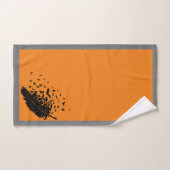 羽毛のある烏帽子のタオルのセット バスタオルセット (ハンドタオル)