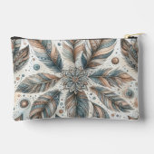 羽毛のある花 アクセサリーポーチ (裏面)