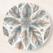 羽毛のある花 コースター (正面)