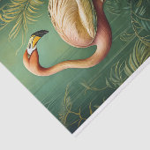 羽毛のようなフラミンゴ赤面、ミュート植物学 薄葉紙 (詳細)