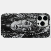 羽毛のインディアンガール戦士 Case-Mate iPhoneケース (裏面 (横))