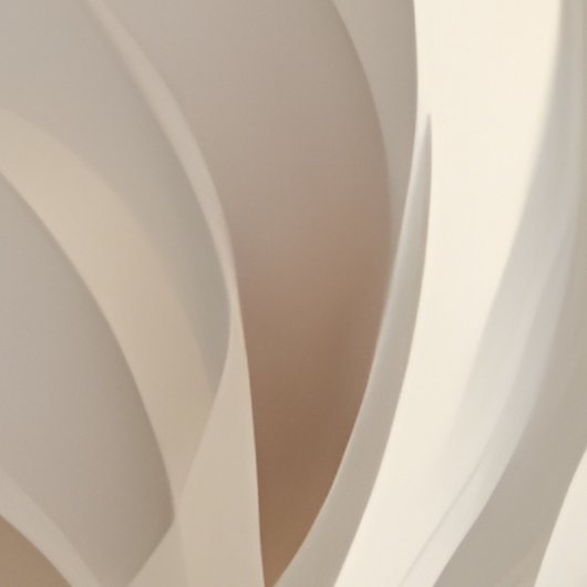 「羽毛のラプソディ」 |ベージュ抽象芸術アート ポスター