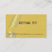 羽毛のヴィンテージの羽のクイル筆記用インクの作家 名刺 (裏面)