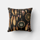 羽毛の付いたドリームキャッチャーのネックレスシンプル クッション (裏面)