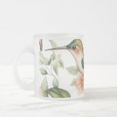 羽毛の付いた友人のミルク・グラス フロストグラスマグカップ (左)