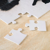 羽毛の付いた黒いドリームキャッチャー ジグソーパズル (側面)