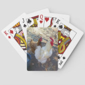 羽毛の仲間：白い鶏と彼の鶏 トランプ (裏面)