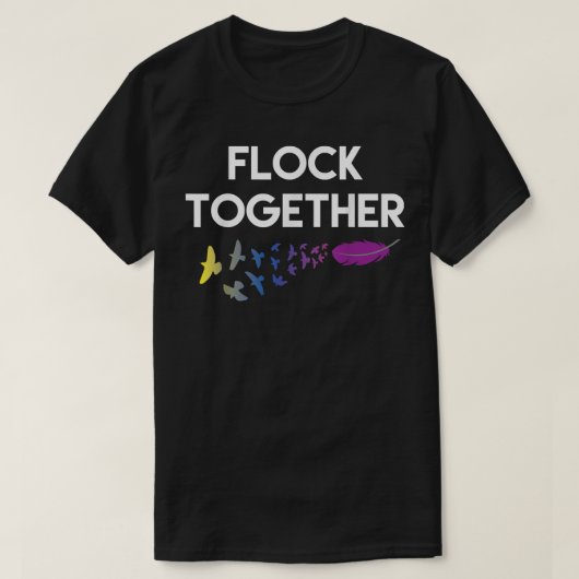 羽毛の友最高の人TがBff Ouに一致する鳥 Tシャツ (デザイン正面)