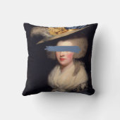 羽毛の帽子、変更されたアート、装飾用クッション クッション (裏面)