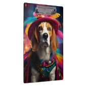 羽毛の生えた帽子をかぶって歩く クリップボード (右)