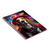 羽毛の生えた帽子をかぶって歩く ノートブック (右側)