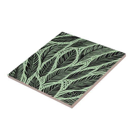 羽毛の生えた緑 タイル (側面)