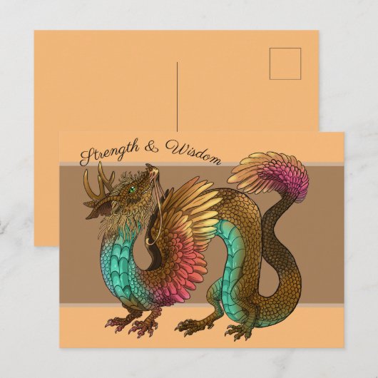 羽毛の竜 ポストカード (正面/裏面)