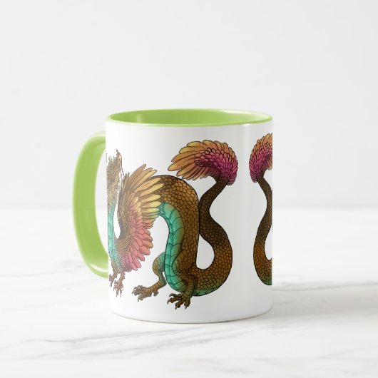 羽毛の竜 マグカップ (正面左)